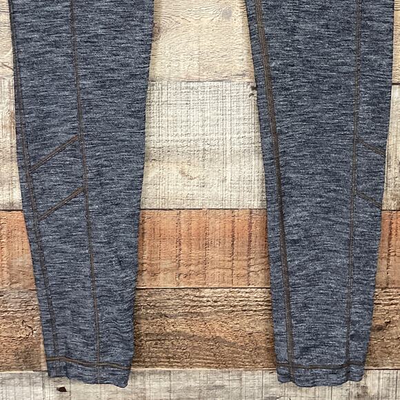 Athleta Cozy Drifter Tights Leggings Heather Gray Zipper Pockets SZ Small - Picture 3 of 9